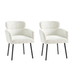 Amos Modern Boucle Dining Chair with Adjustment Feet Set of 2