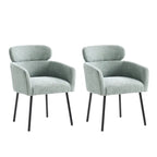 Amos Modern Boucle Dining Chair with Adjustment Feet Set of 2