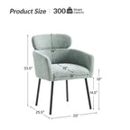 Amos Modern Boucle Dining Chair with Adjustment Feet Set of 2