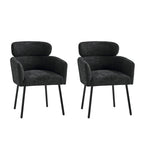 Amos Modern Boucle Dining Chair with Adjustment Feet Set of 2