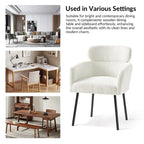 Amos Modern Boucle Dining Chair with Adjustment Feet Set of 2