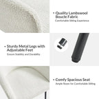 Amos Modern Boucle Dining Chair with Adjustment Feet Set of 2