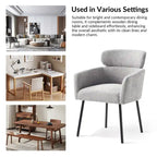 Amos Modern Boucle Dining Chair with Adjustment Feet Set of 2