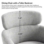 Amos Modern Boucle Dining Chair with Adjustment Feet Set of 2