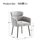 Amos Modern Boucle Dining Chair with Adjustment Feet Set of 2