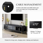 Modern TV Stand for up to 70 Inch TV, Entertainment Center TV Media Console Table, with 3 Shelves and 2 Cabinets